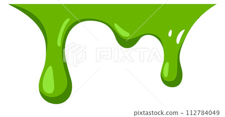 Green goo spill. Toxic liquid dripping border Green goo spill. Toxic liquid dripping border 112784049