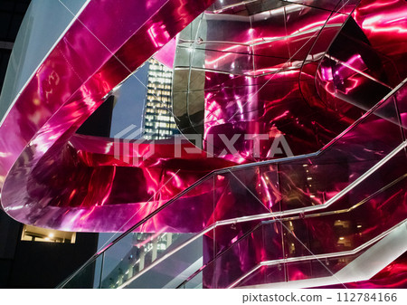 Lighting up buildings in Shibuya 112784166