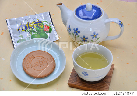 With tea: Japanese snack time With tea: Japanese snack time 112784877