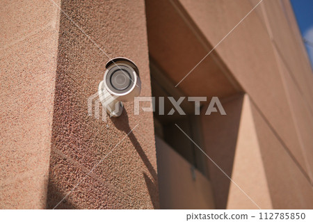 CCTV security camera operating outdoor CCTV security camera operating outdoor 112785850