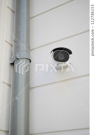 CCTV security camera operating outdoor CCTV security camera operating outdoor 112786153