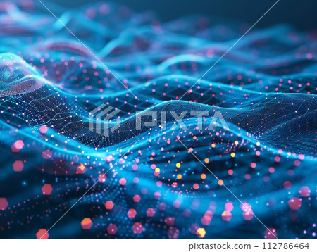 Blue Starlight Wave DNA Art 112786464