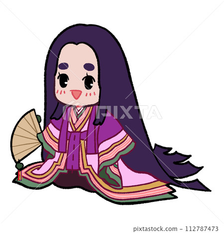 受紫式部啟發的插圖(表達方式:簡單) 受紫式部啟發的插圖(表達方式:簡單) 112787473