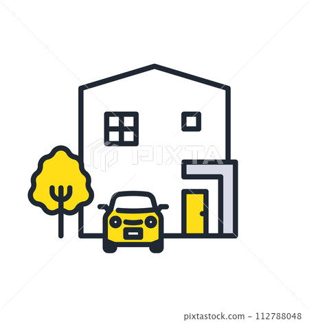 獨立式住宅簡單向量圖示插畫素材 獨立式住宅簡單向量圖示插畫素材 112788048