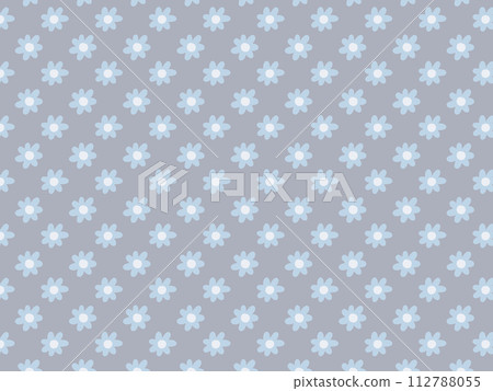 斯堪的納維亞風格藍色花朵圖案紋理 112788055