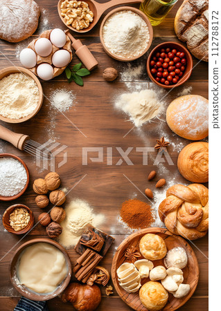 Circle of Pastry Elements, Centered 112788172