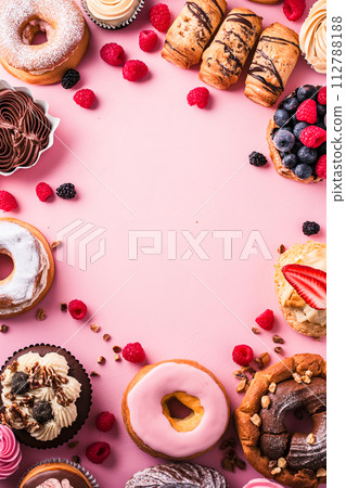 Circle of Pastry Elements, Centered 112788188