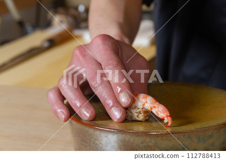 Making shrimp sushi-1 Making shrimp sushi-1 112788413