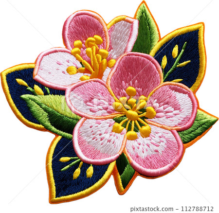 櫻花刺繡圖案 櫻花刺繡圖案 112788712