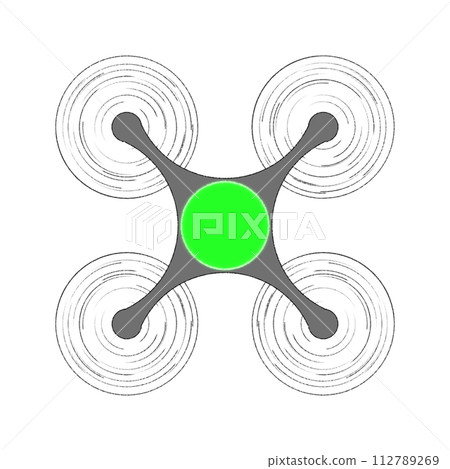 Illustration of a drone with LED lights 112789269