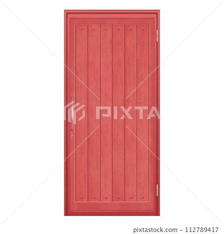 western style red door 112789417