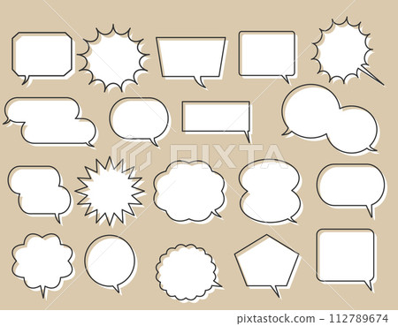 Stylish colored speech bubbles 112789674