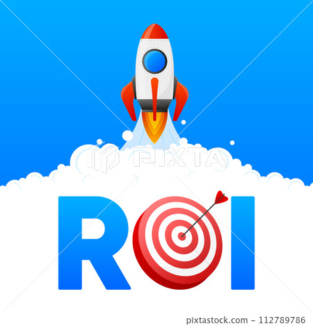 ROI concept. Return on Investment. Invest and finance, business growth, capitalism. Vector illustration. 112789786