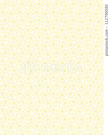 Pale golden Japanese pattern background material hemp leaves Pale golden Japanese pattern background material hemp leaves 112790080
