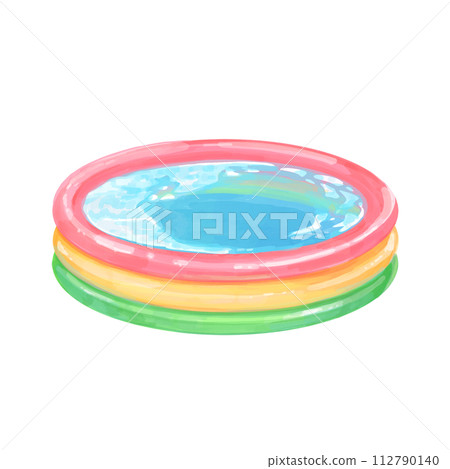 色彩繽紛的兒童泳池插畫 色彩繽紛的兒童泳池插畫 112790140