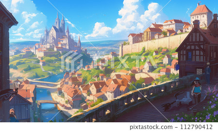 Landscape seen from Mont Saint Michel 112790412