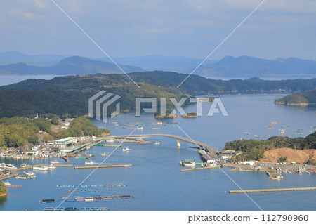View of Takeshima Ohashi Bridge from Nagashima Hario Park 112790960