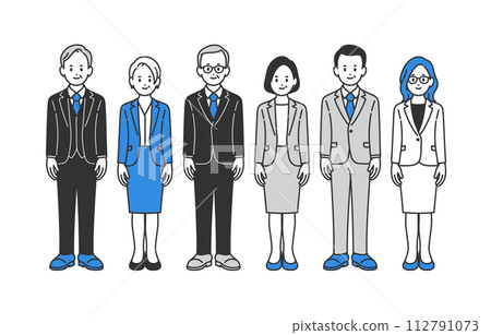 經理/經理男女全身套裝【人物向量圖素材】 經理/經理男女全身套裝【人物向量圖素材】 112791073