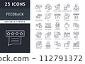 Feedback Outline Icon Set. Thin Line Collection contains such Icons as Review, Rating, Testimonials, Quick Response, Satisfaction, Customer Experience and more. Vector simple minimalist icon Feedback Outline Icon Set. Thin Line Collection contains such Icons as Review, Rating, Testimonials, Quick Response, Satisfaction, Customer Experience and more. Vector simple minimalist icon 112791372