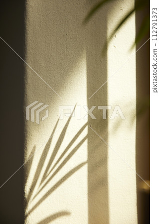 Comfortable rest by the sunny window. A background with sunlight and shadows that can be used in various designs. 112791373