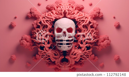 Abstract human internal organs, Anatomy concept, Generative AI 112792148