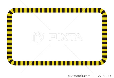 Striped frame simple caution tiger pattern 112792243