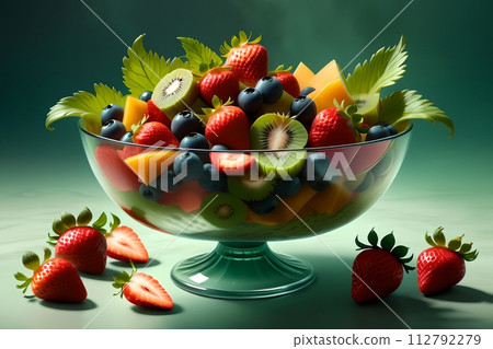 fruit salad with strawberries 112792279
