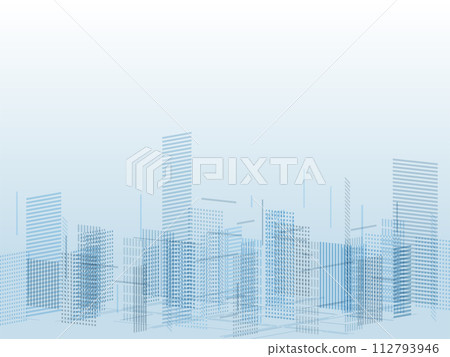 Blue IT city image vector illustration 112793946