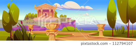 Ancient Greek pantheon building with columns Ancient Greek pantheon building with columns 112794107