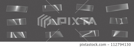 Transparent adhesive plastic tape patch 112794130