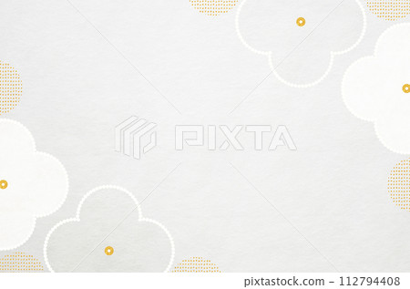 Japanese modern floral pattern Japanese paper_Flower illustration frame background Japanese modern floral pattern Japanese paper_Flower illustration frame background 112794408