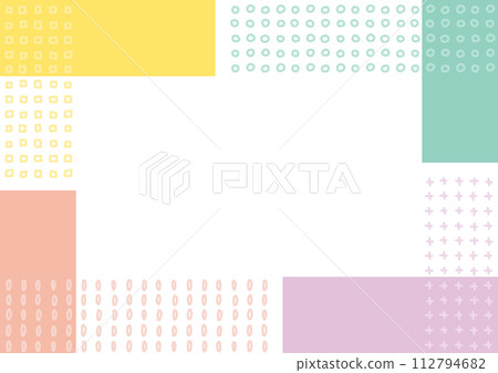 手繪圖形框架多彩 112794682