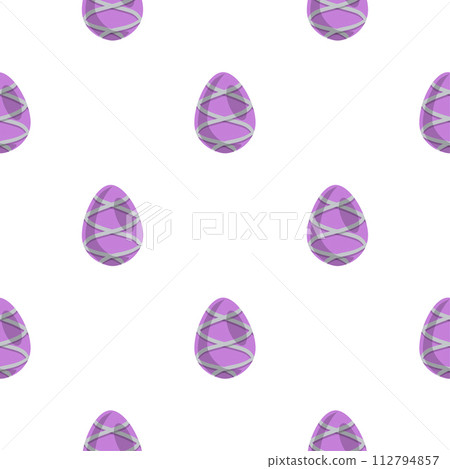 Illustration on theme seamless celebration holiday Easter with hunt colorful bright eggs Illustration on theme seamless celebration holiday Easter with hunt colorful bright eggs 112794857