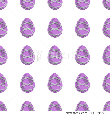 Illustration on theme seamless celebration holiday Easter with hunt colorful bright eggs Illustration on theme seamless celebration holiday Easter with hunt colorful bright eggs 112794860