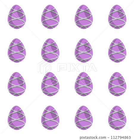 Illustration on theme seamless celebration holiday Easter with hunt colorful bright eggs Illustration on theme seamless celebration holiday Easter with hunt colorful bright eggs 112794863