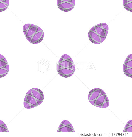 Illustration on theme seamless celebration holiday Easter with hunt colorful bright eggs Illustration on theme seamless celebration holiday Easter with hunt colorful bright eggs 112794865