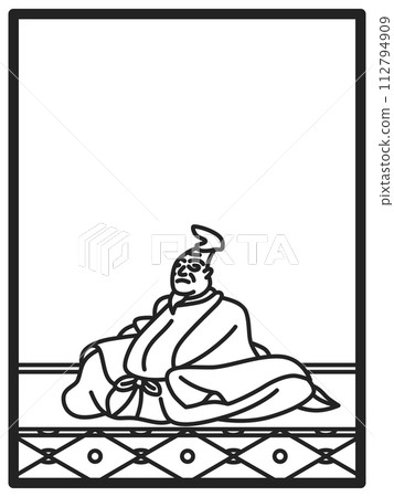 簡單的線條畫百人一州柿本一麻呂 112794909