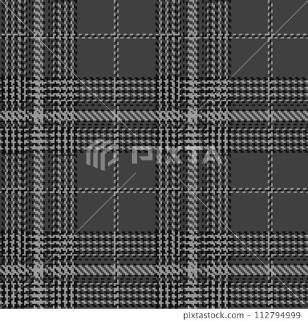 Black and white check plaid seamless vector pattern. Black and white check plaid seamless vector pattern. 112794999