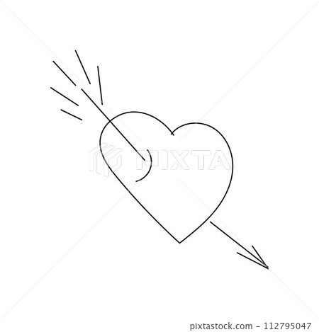Hand drawn heart. Doodle heart isolated on white background. Vector illustration. Hand drawn heart. Doodle heart isolated on white background. Vector illustration. 112795047