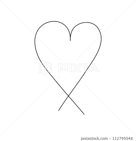 Hand drawn heart. Doodle heart isolated on white background. Vector illustration. Hand drawn heart. Doodle heart isolated on white background. Vector illustration. 112795048