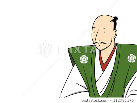 A frame background in which an expressionless Oda Nobunaga says famous words. Thank you for the kind words from a charismatic figure from the Sengoku period. 112795176