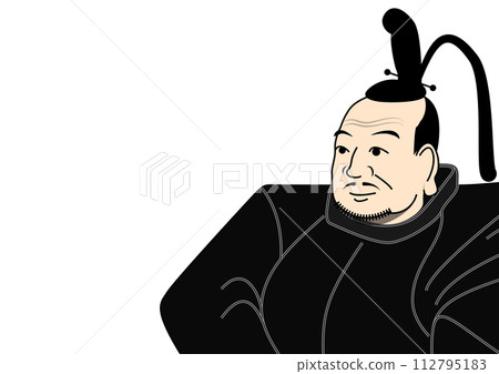 Frame background where the long-lived Tokugawa Ieyasu says famous words. Thank you for the kind words from a charismatic figure from the Sengoku period. 112795183