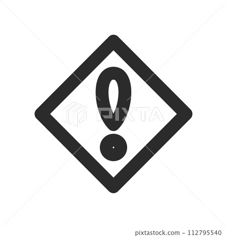 Line drawing single illustration of mini sign Other dangers 112795540