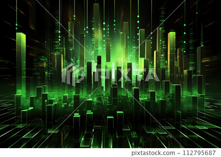 Generative ai on theme modern musical wave equalizer showing volume on abstract background 112795687