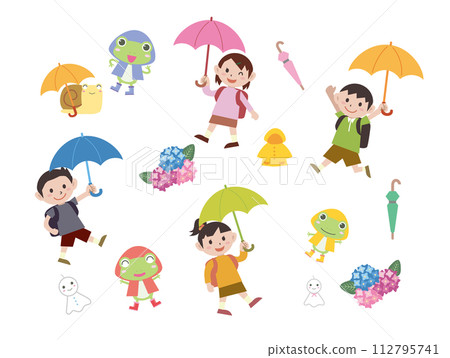 雨季的插圖素材 雨季的插圖素材 112795741