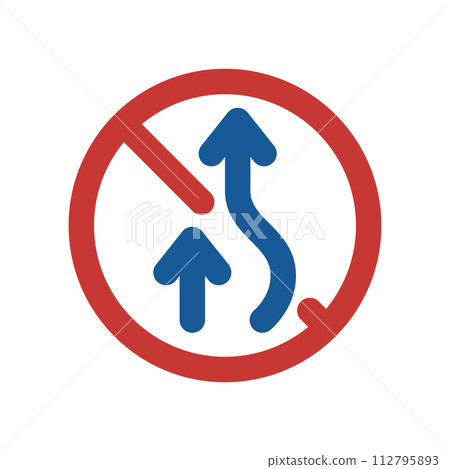 Single color illustration of mini sign: No passing allowed Single color illustration of mini sign: No passing allowed 112795893