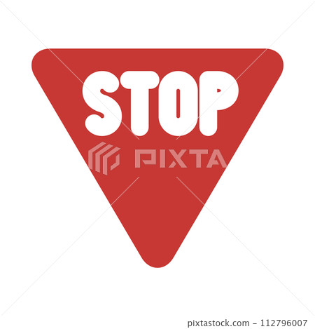 迷你標誌的單色插圖：暫停 112796007