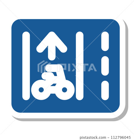 迷你標誌貼紙單圖-普通自行車道 迷你標誌貼紙單圖-普通自行車道 112796045