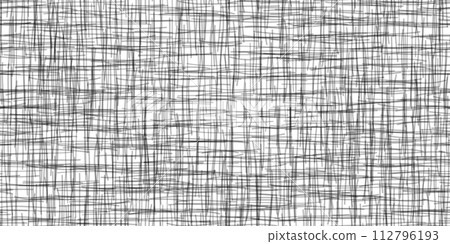Grey crosshatch seamless pattern on white paper bg 112796193