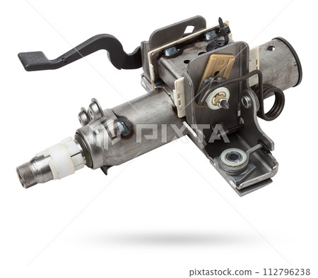 Car steering column - a car control system with the function of transmitting torque from the wheel to gear. Includes ignition switch, direction indicator and light switch, auto undercarriage repair. 112796238